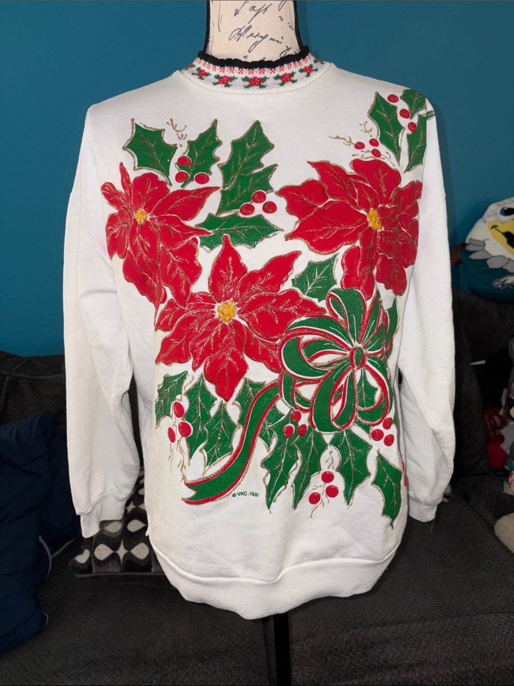 Vintage 1990s Variety “Grandma” Christmas Sweatshirt, Medium